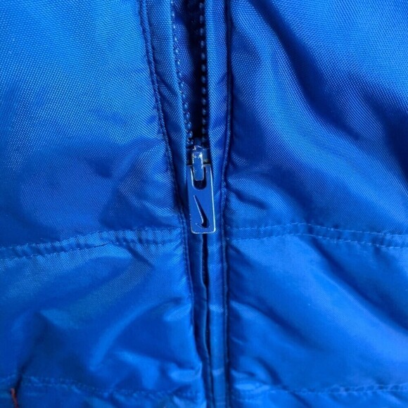 Nike Team KU University of Kansas Jayhawks Blue Full Zip Hooded Coat Medium - Picture 4 of 8
